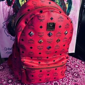 MCM Visetos Large Stark Studs Backpack